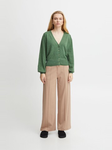 ICHI Wide leg Pantalon 'IHKATE' in Beige