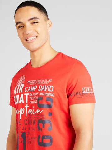 CAMP DAVID Shirt 'Alaska Ice Tour' in Rood