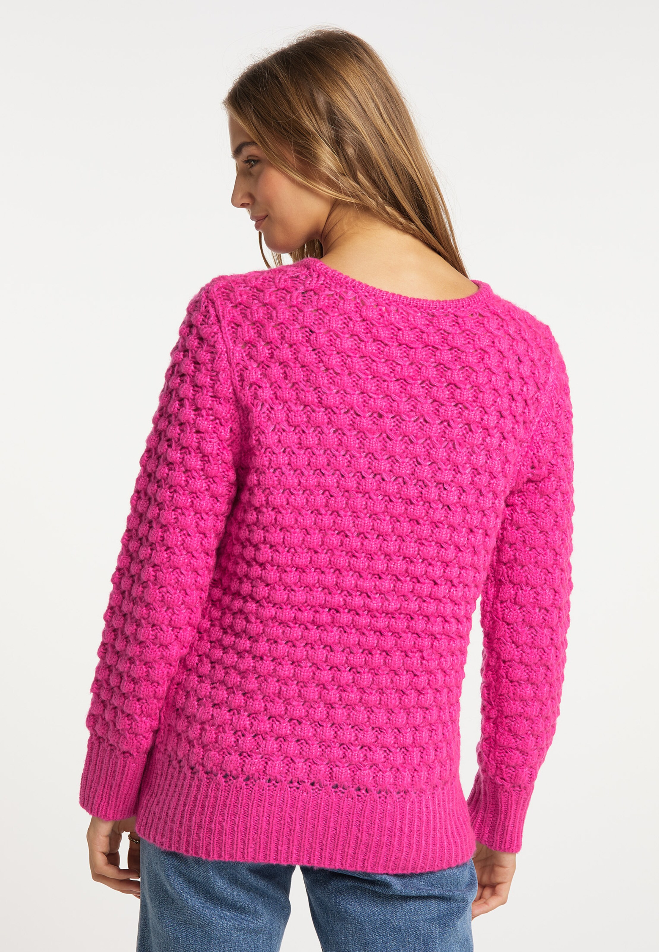 Frauen Große Größen IZIA Pullover in Neonpink - XE00046