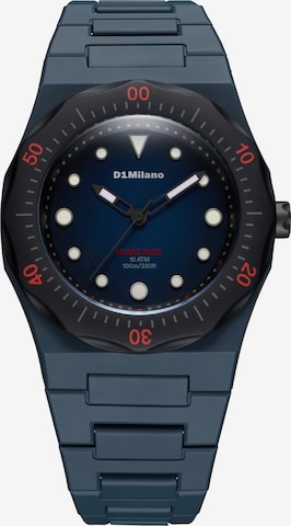 D1 Milano Analoguhr in Blau: Vorderseite