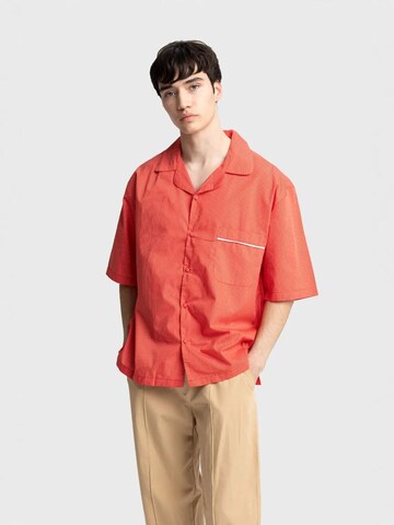 Giesto Comfort fit Overhemd in Oranje: voorkant