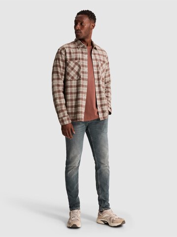 Regular fit Camicia 'Overshirt with check pattern and chest pockets' di CAST IRON in grigio