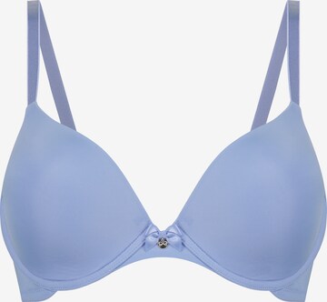 Hunkemöller T-Shirt Vorgeformter Bügel-BH Plunge in Blau: predná strana