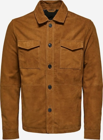 SELECTED HOMME Overhemd in Bruin: voorkant