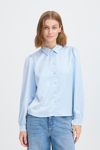 ICHI - Blusa em azul: frente