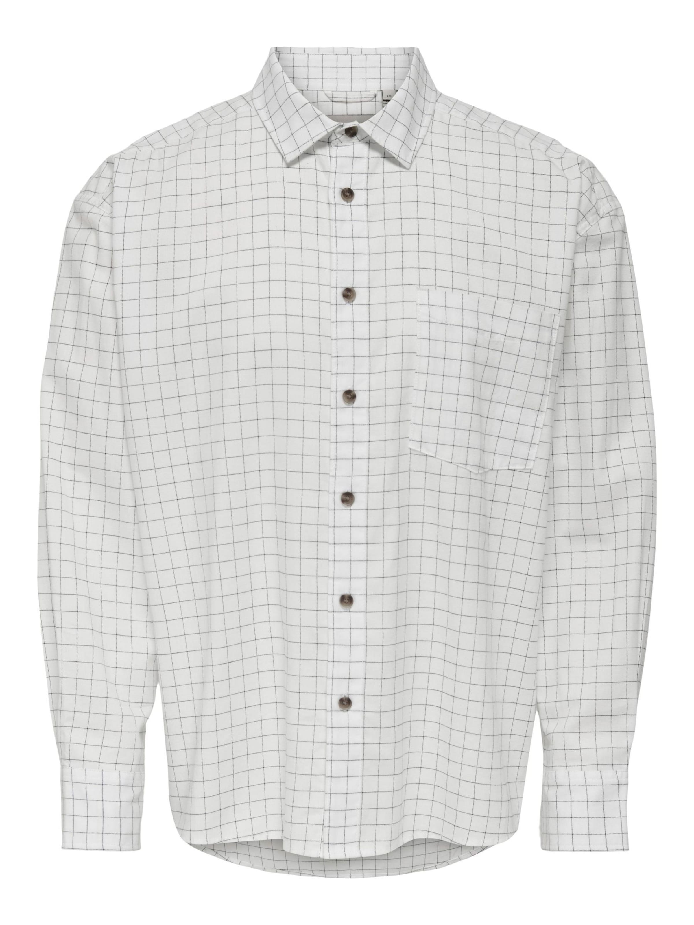 Camicia Only & Sons di colore grigio / bianco, Visualizzazione prodotti