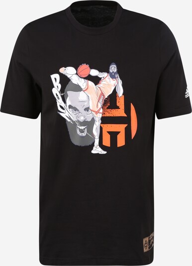 ADIDAS PERFORMANCE T-Shirt fonctionnel 'HARDEN GEEK UP KICK' en gris / orange / noir, Vue avec produit