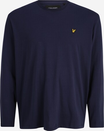 Tricou de la Lyle & Scott Big&Tall pe albastru: față