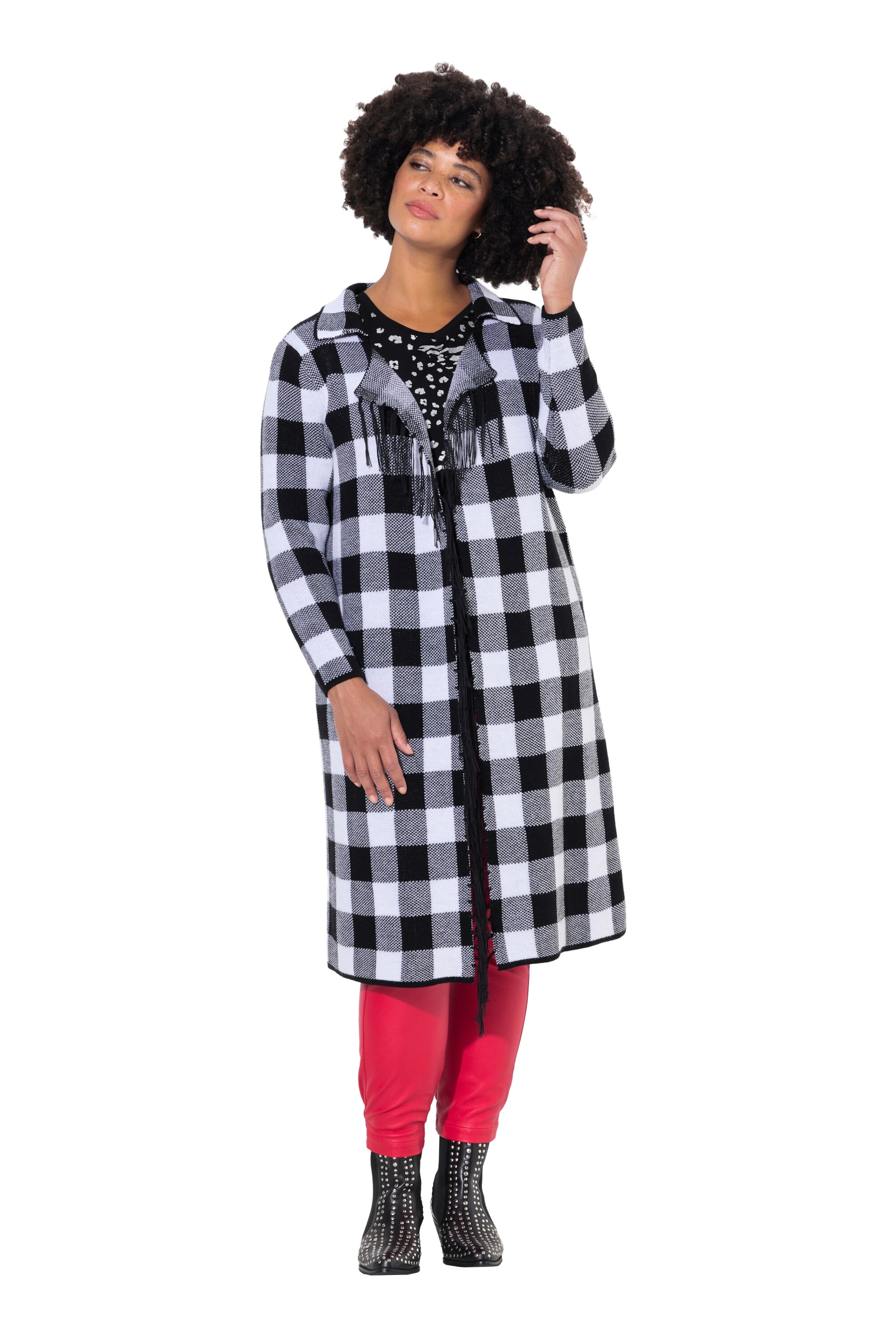 Angel of Style Strickjacke in Schwarz: Vorderseite