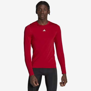 T-Shirt fonctionnel ADIDAS PERFORMANCE en rouge : devant