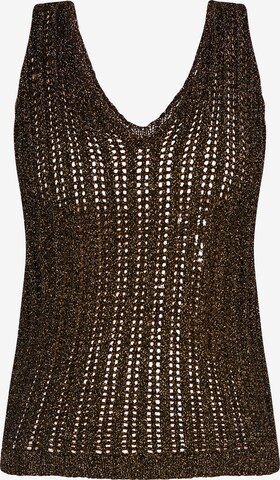 faina Knitted Top in Black: front