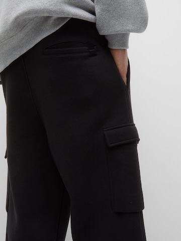Effilé Pantalon cargo Pull&Bear en noir