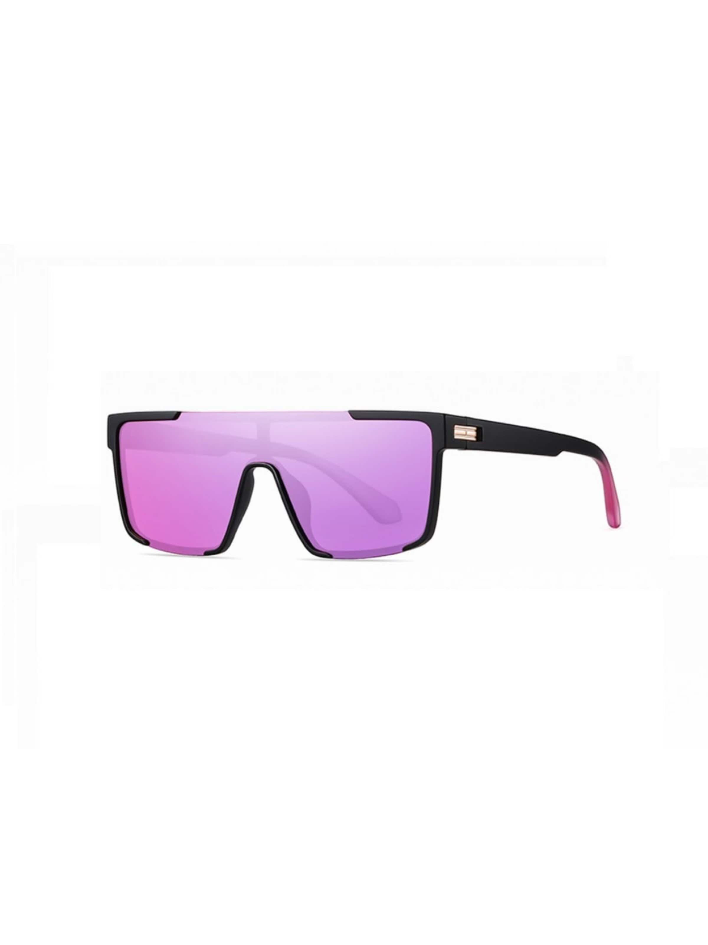 VEYREY Sunglasses 'Halber Rahmen Sonnenbrillen Tupirit' in Black: front