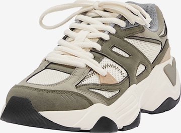 Pull&Bear Platform trainers in Green: front