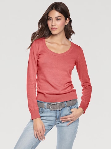 heine Rundhals-Pullover in Pink: predná strana