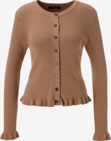Aniston SELECTED Strickjacke in Braun: Vorderseite