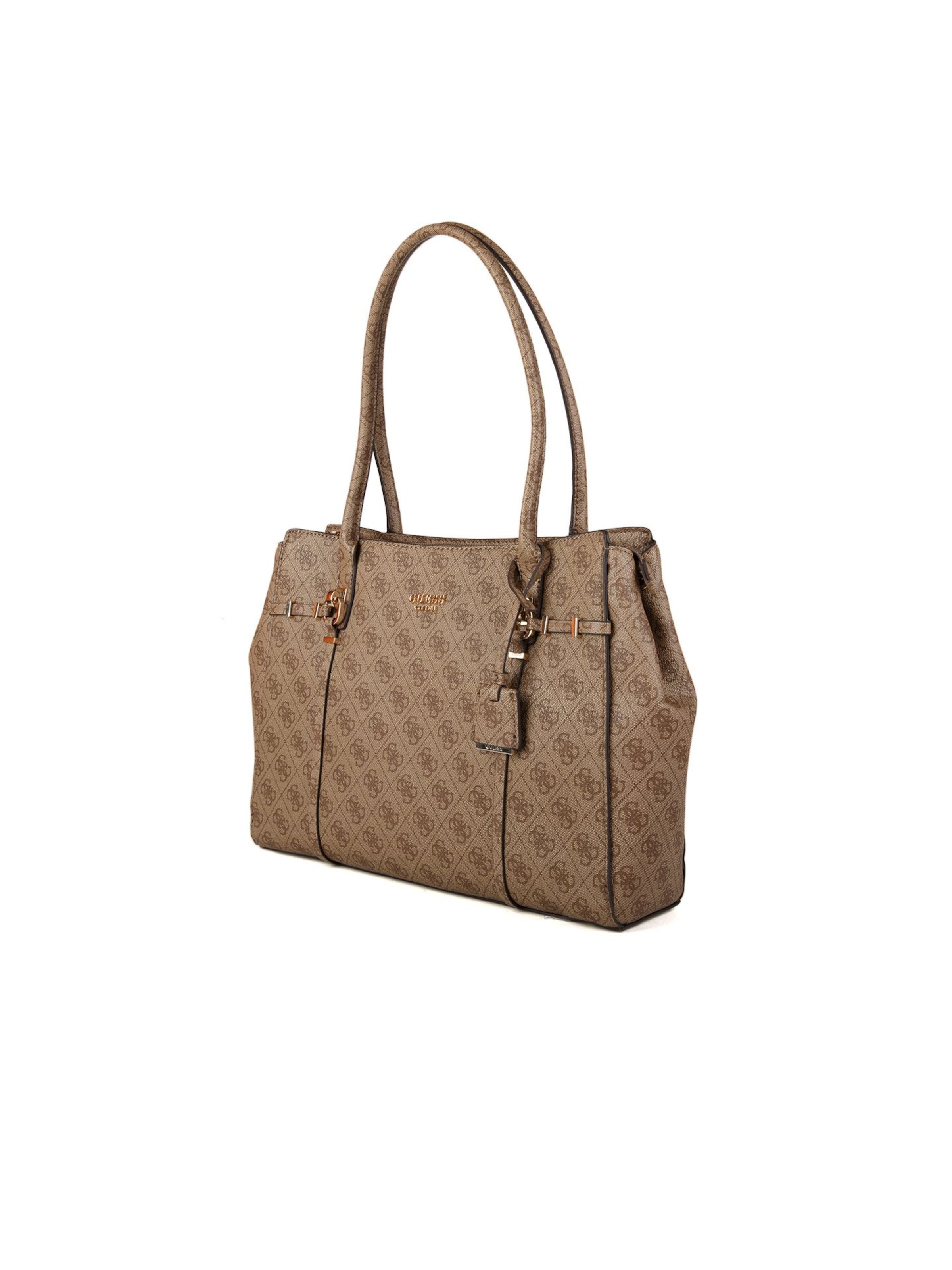 GUESS Schultertasche 'Leona'‌‌‌‌ in Braun