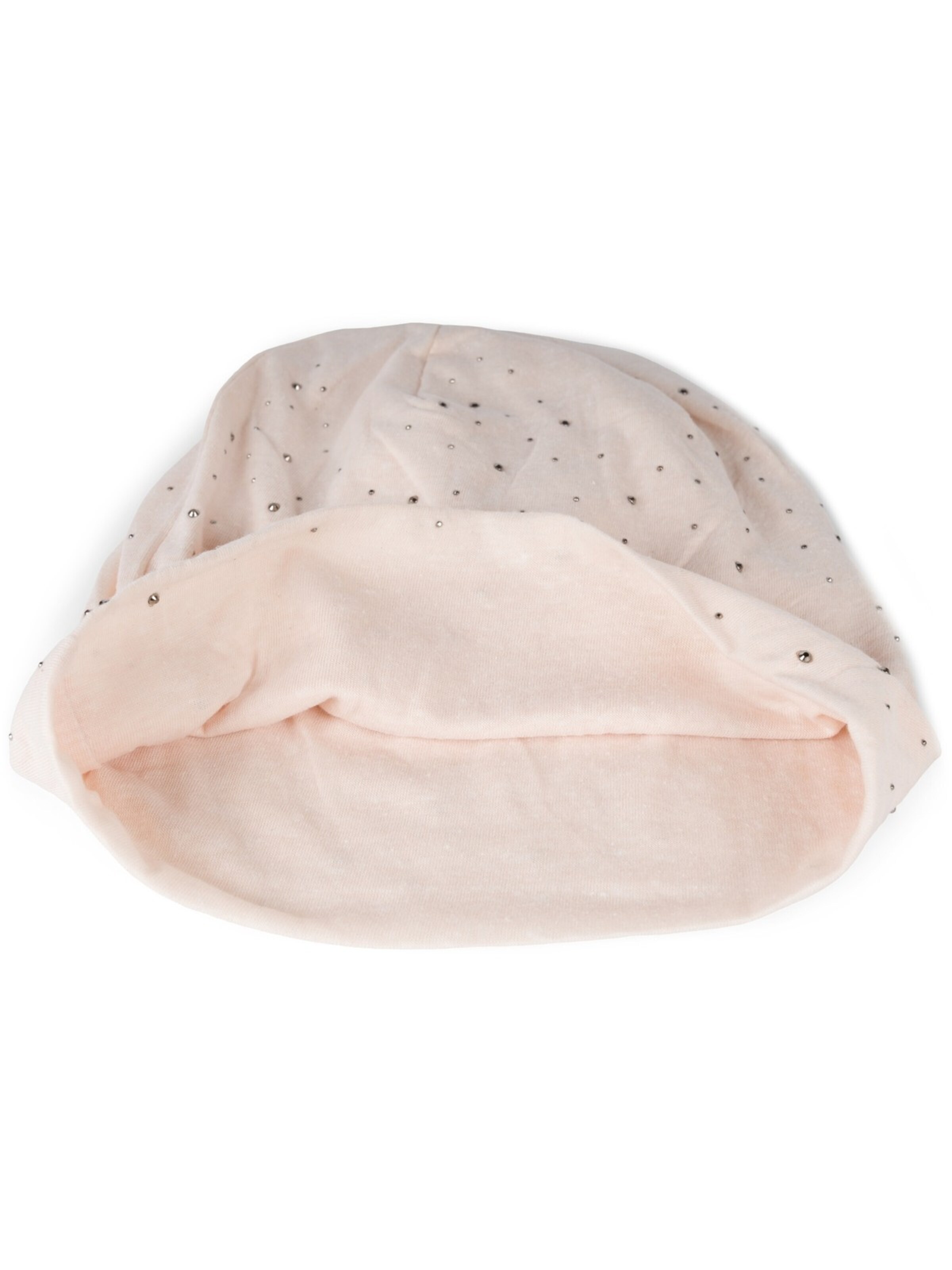 styleBREAKER Mütze 'Beanie mit Strass Nieten Applikation'‌‌‌‌‌‌‌‌‌ in Beige