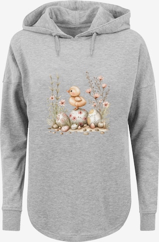 Sweat-shirt 'Ostern Küken Ei Blumen' F4NT4STIC en gris : devant