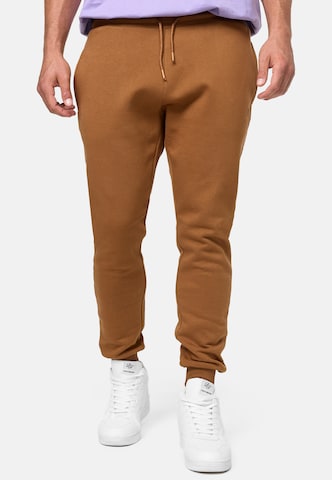 INDICODE JEANS Tapered Pants 'Alejandra' in Brown: front