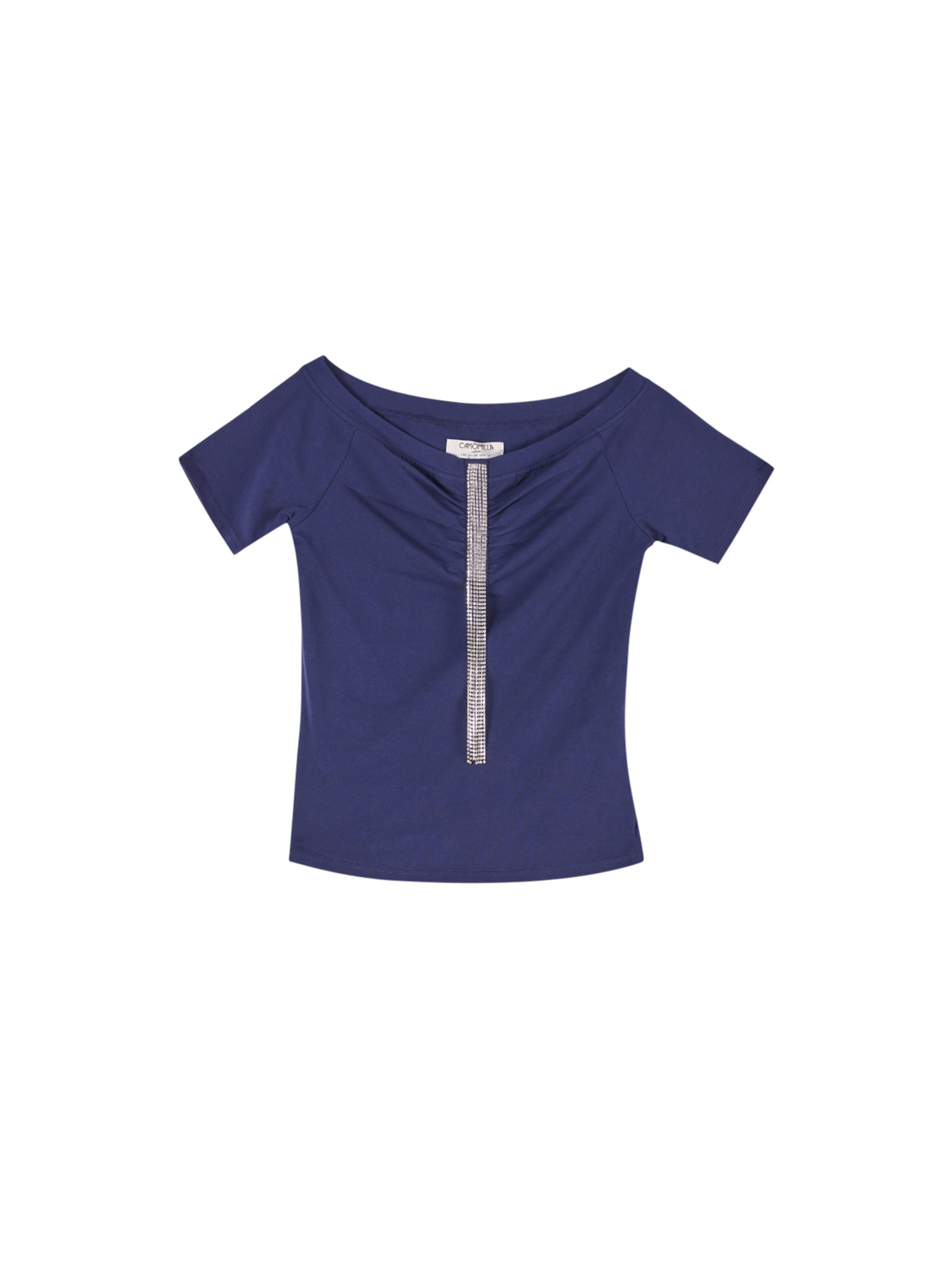 Maglietta 'Soon' di Camomilla Italia in blu: frontale