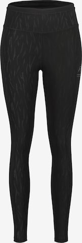 Skinny Pantalon de sport Rukka en noir : devant