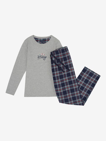 Pyjama ' Xmas ' Happy Shorts en bleu