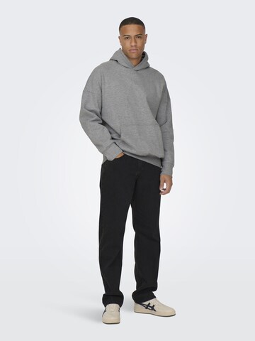 Slimfit Felpa 'Dan' di Only & Sons in grigio