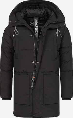 INDICODE JEANS Winterparka ' Mylo ' in Zwart: voorkant