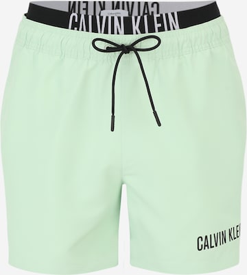 Shorts de bain 'Intense Power' Calvin Klein Swimwear en vert : devant