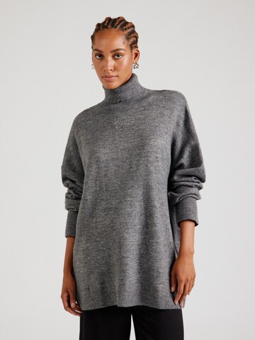 Karo Kauer Pullover in Grau: Vorderseite