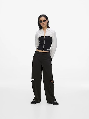 KARL LAGERFELD JEANS Normální Kalhoty – černá