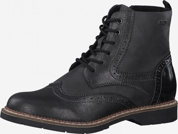 s.Oliver Lace-Up Ankle Boots in Grey: front