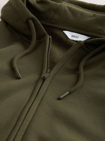 Next - Sudadera con cremallera en verde