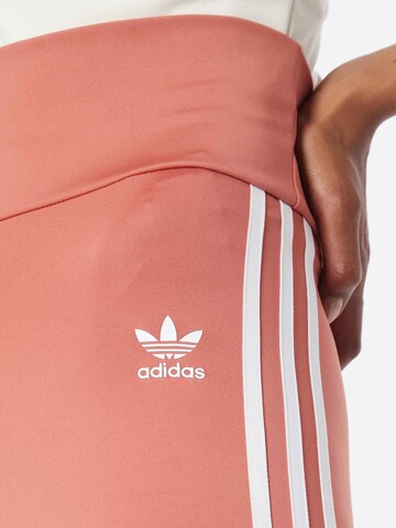 ADIDAS ORIGINALS Skinny Shorts 'Adicolor Classics Primeblue High-Waisted' in Orange