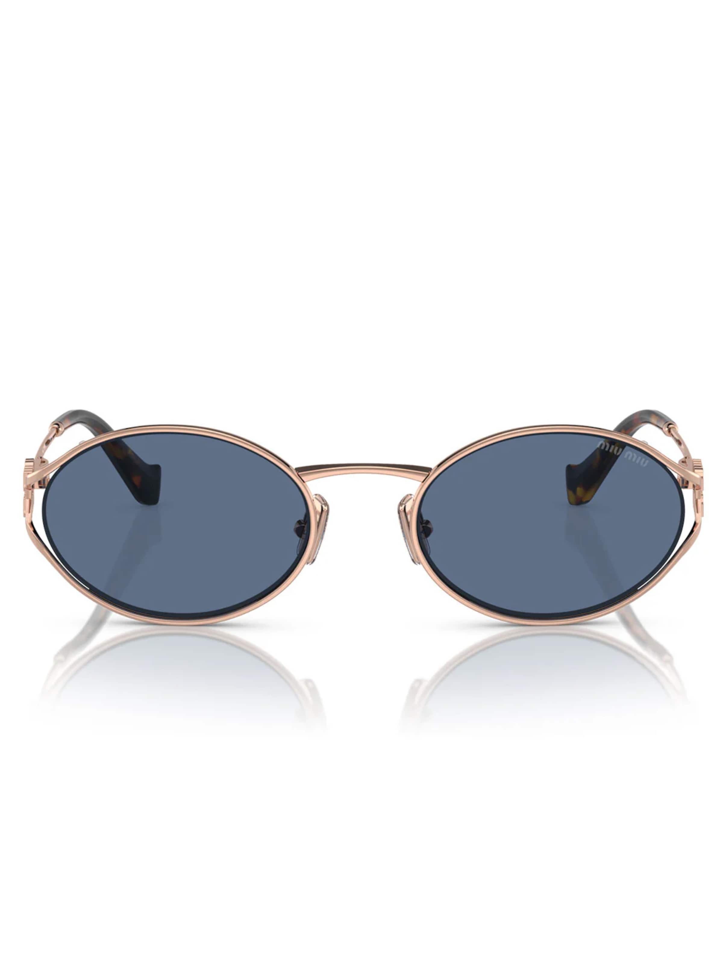 Miu Miu Sunglasses 'Blu Scuro Donna' in Gold: front