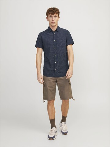 JACK & JONES Slim fit Overhemd 'ABEL' in Blauw