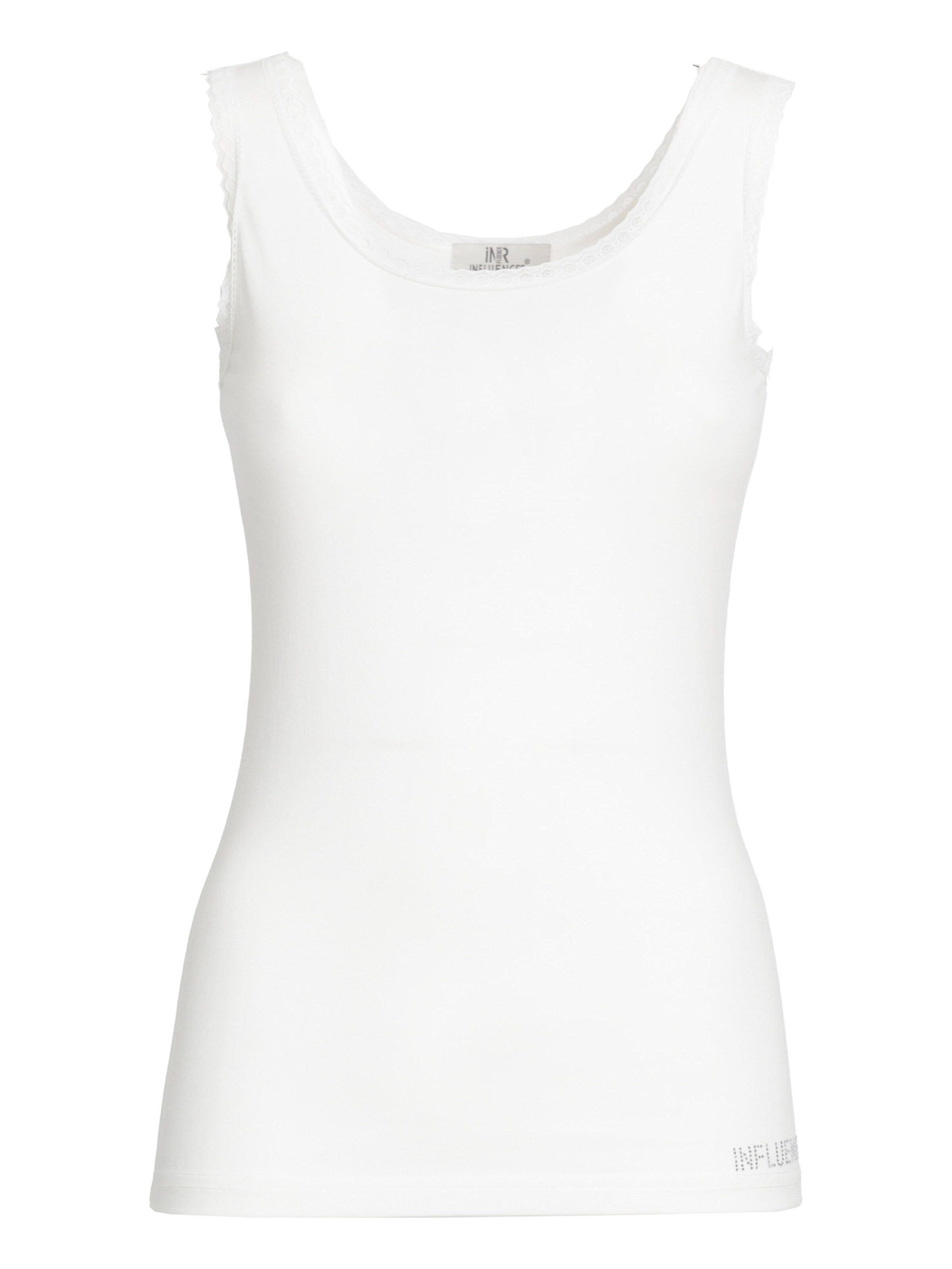 Influencer Топ в Белый: спереди