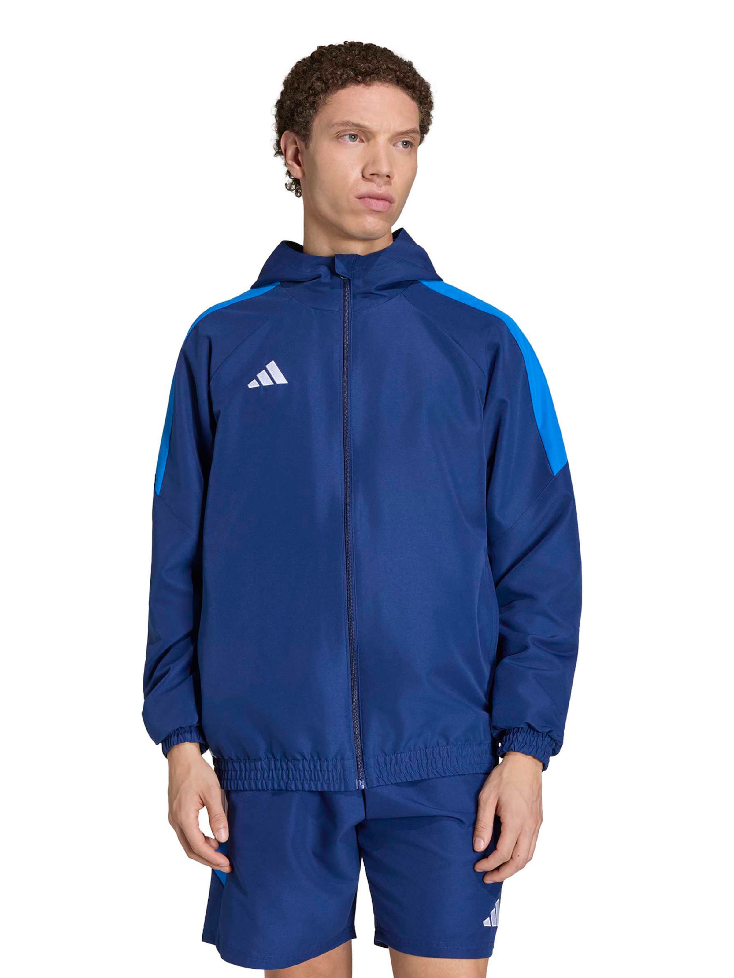 ADIDAS PERFORMANCESportska jakna 'TIRO ES' - plava boja: prednji dio