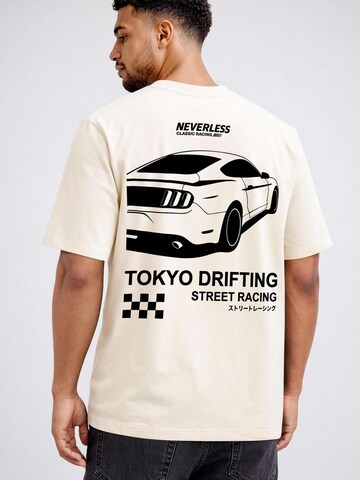 Neverless Shirt 'Tokyo Drifting'‌‌ in Beige