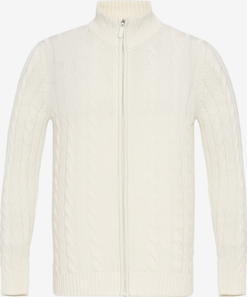 Felix Hardy Knit cardigan in White: front
