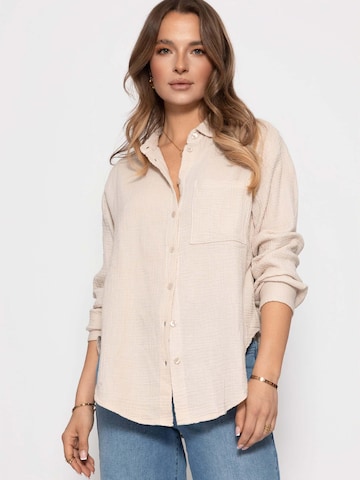 SASSYCLASSY Bluse‌‌‌‌‌‌‌‌‌ in Beige: Vorderseite