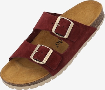 Palado Pantolette 'Palado Korfu Suede Premium Leather' in Rot: Vorderseite