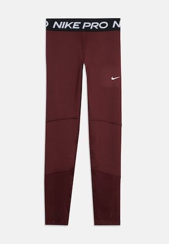 NIKE Skinny Sporthose 'Pro' in Rot: Vorderseite