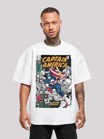 F4NT4STIC Shirt 'Marvel Captain America Album Issue Cover' in White: front