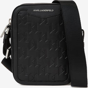 Karl Lagerfeld Чанта за през рамо тип преметка в черно: отпред