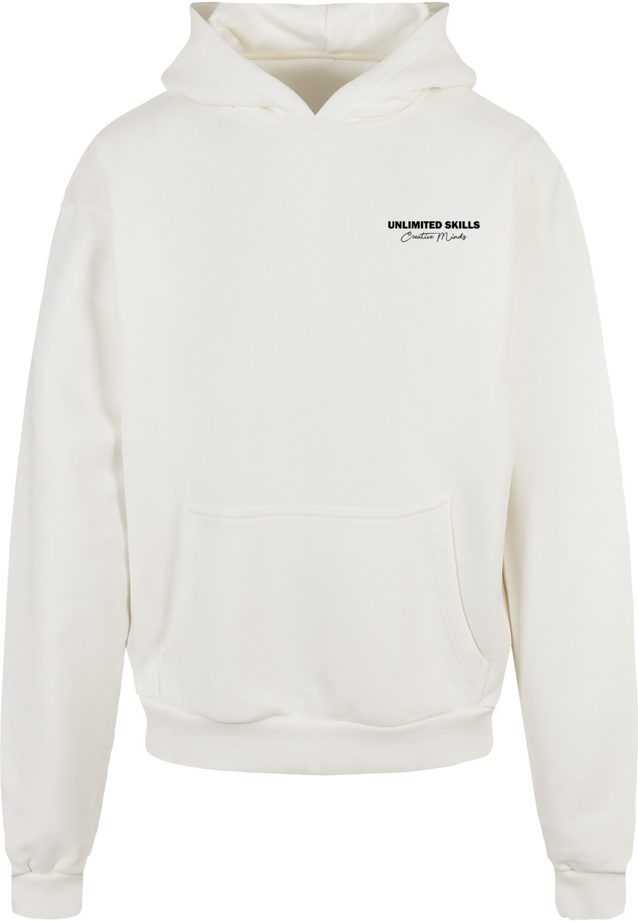 Merchcode Sweatshirt 'Unlimited Skills' in White: front