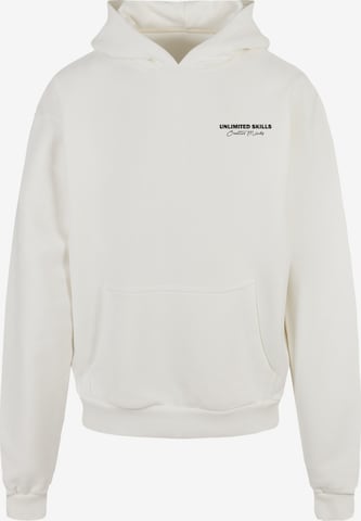 Merchcode Sweatshirt 'Unlimited Skills' in White: front
