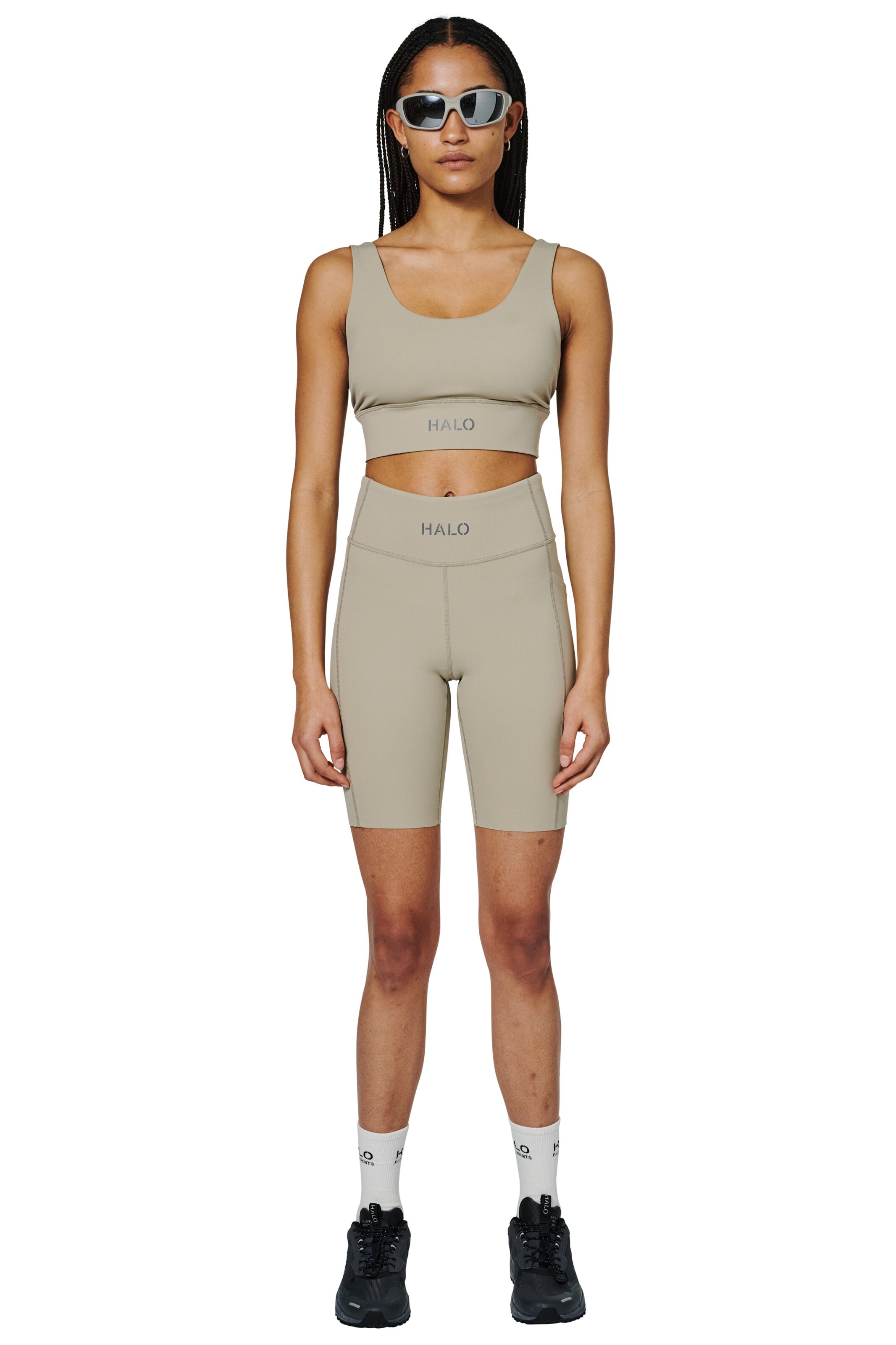 HALO Skinny Workout Pants in Beige