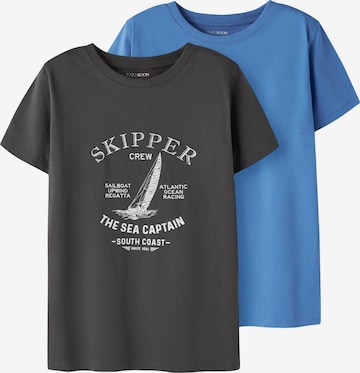 TWO SOON - Camiseta en azul: frente